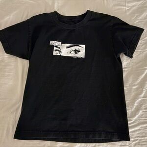 Black Graphic Women T-Shirt New York J Galt USA 1984